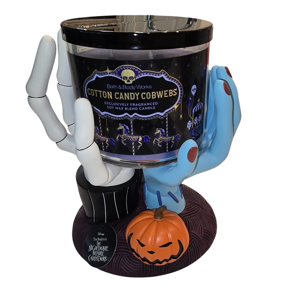 Bath & Body Works Nightmare Before Christmas Jack Sally Hands Candle Holder Only